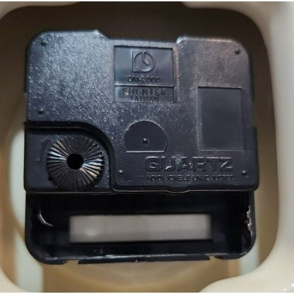 Vtg Retro Decorative Mantel/Desk/Carriage Quartz Clock Cream with Gold Accents - Picture 9 of 11